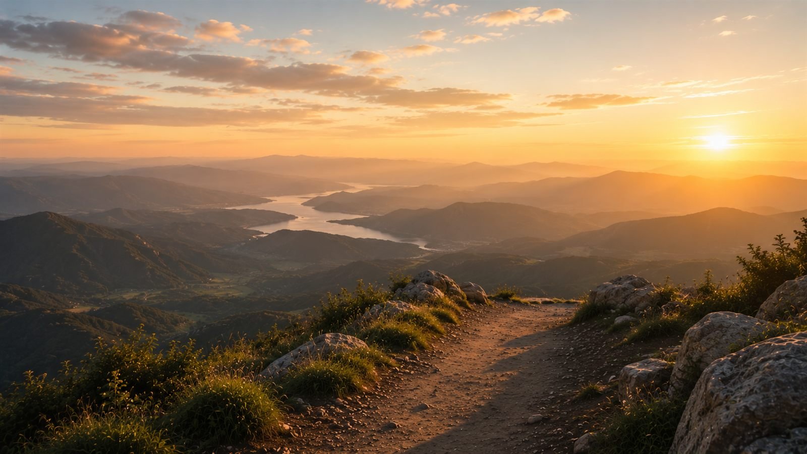 A clear mountain trail representing organized business management