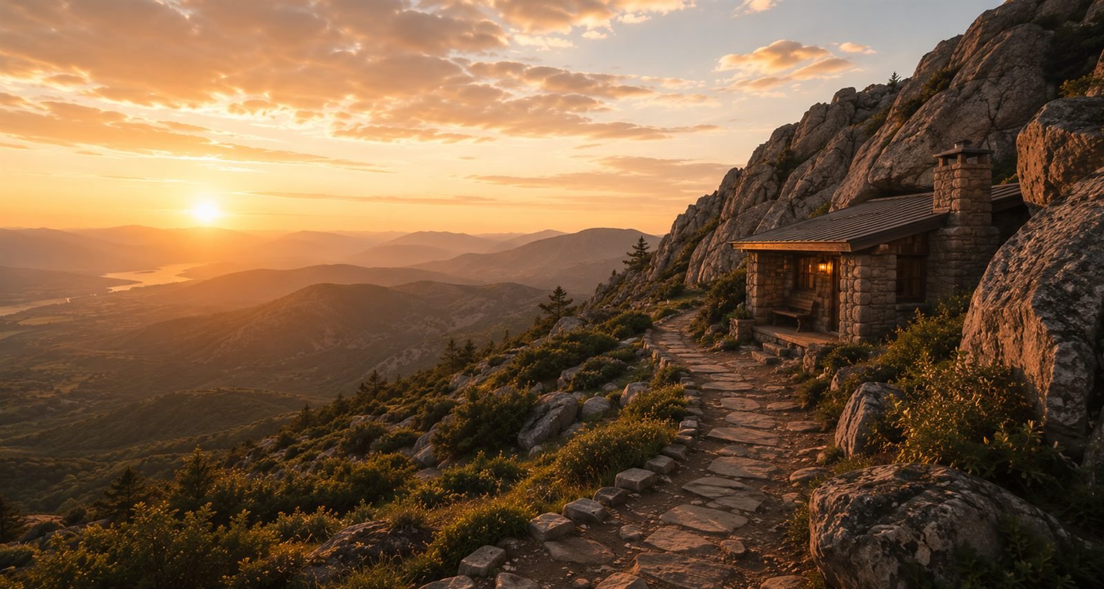 A mountain shelter representing personal and business protection